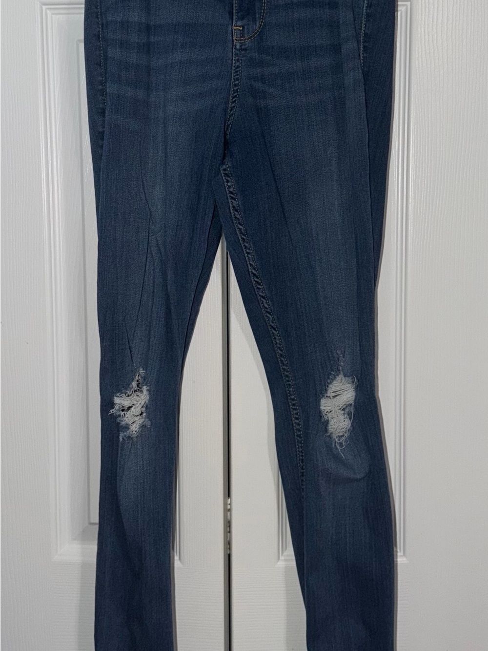 Hollister Dark Blue Ripped Skinny Jeans